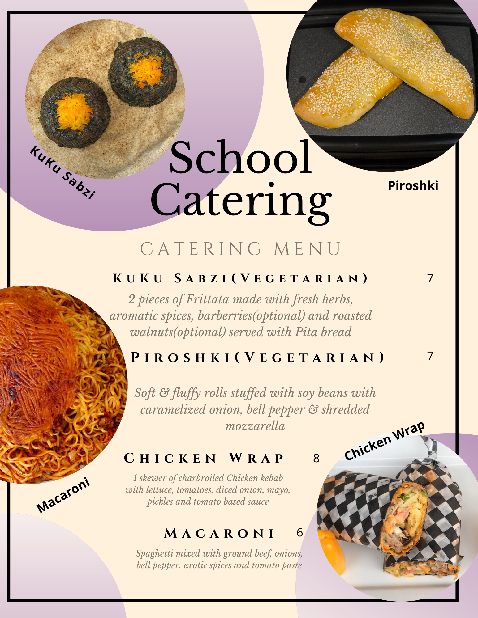 School Catering By Dehkadeh Fine Foods